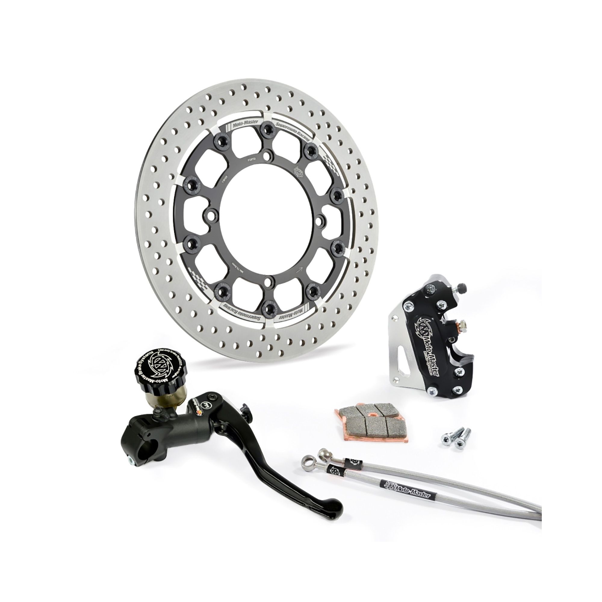 Moto-Master Supermoto Kit 320 Halo Bremsscheibe Bremssattel Bremspumpe