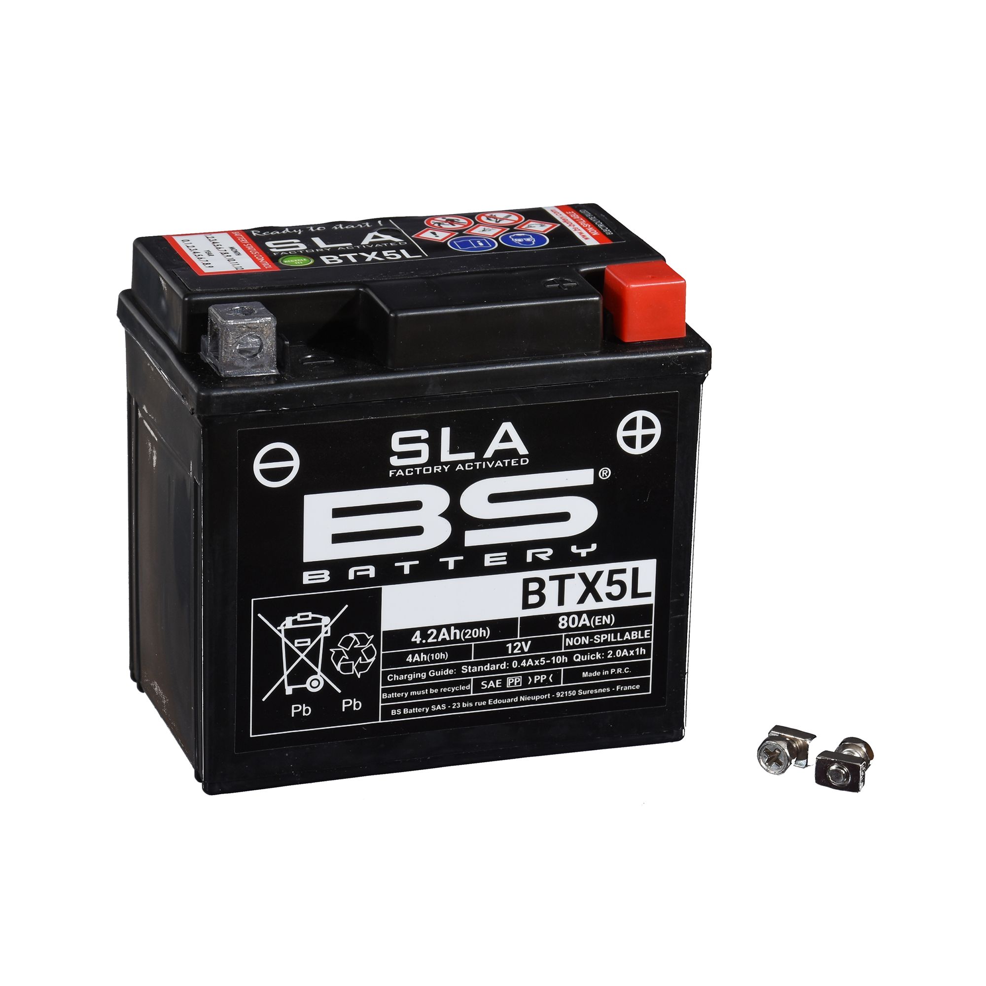 BS Batterie 12V 4AH YTX5L- Gel -Battery 50412