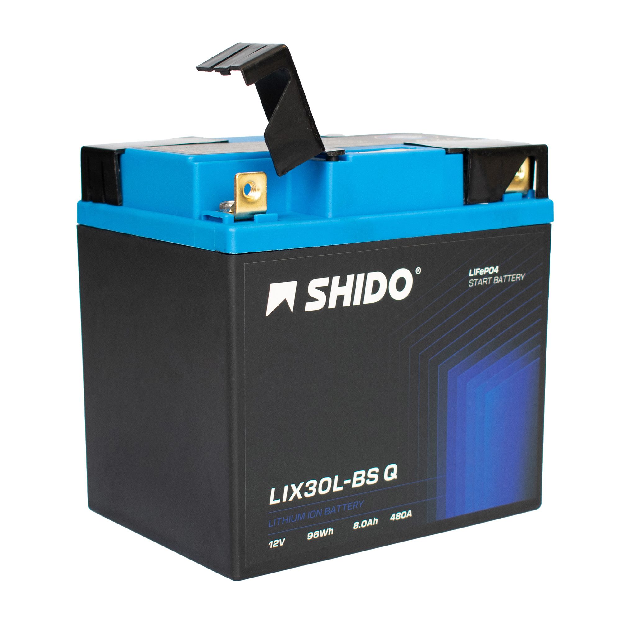 Shido Batterie 12V 8,2AH30AH YIX30L-BS Lithium-Ionen 4 Anschlusse
