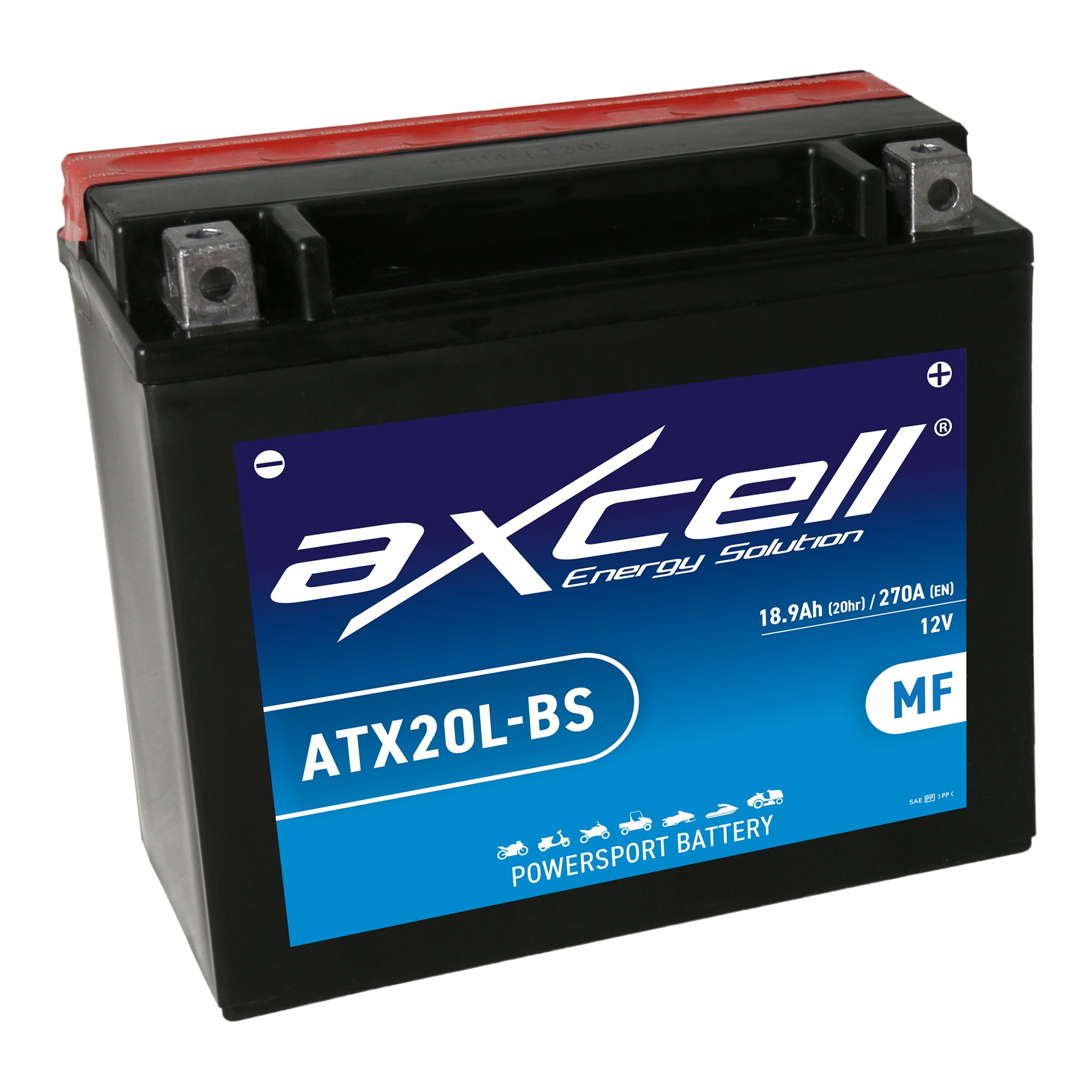 AXCELL Batterie 12V YTX20L-BS Wartungsfrei 51891