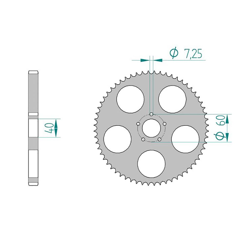 AFAM Kettenrad ALU #428 60 Zähne