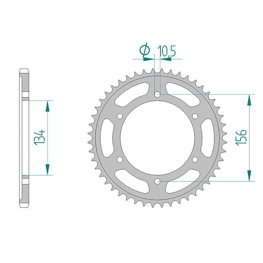 Esjot Kettenrad 16300-40 STAHL #520 40 Zähne