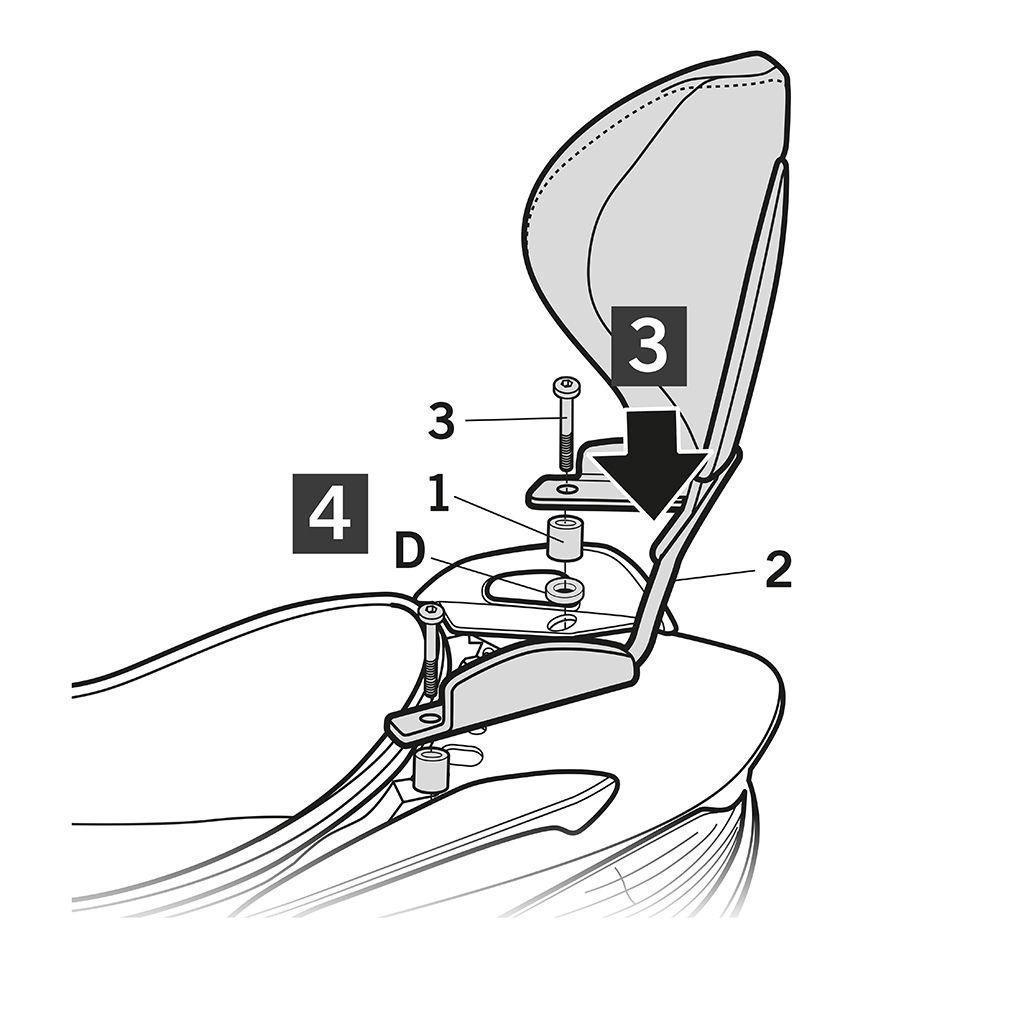 SHAD Montagekit f. Rückenlehne