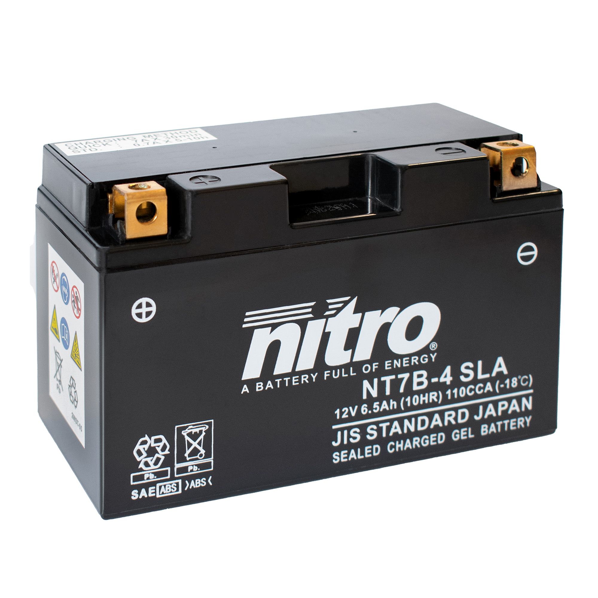 Nitro Batterie 12V 6,5AH YT7B-4 Gel