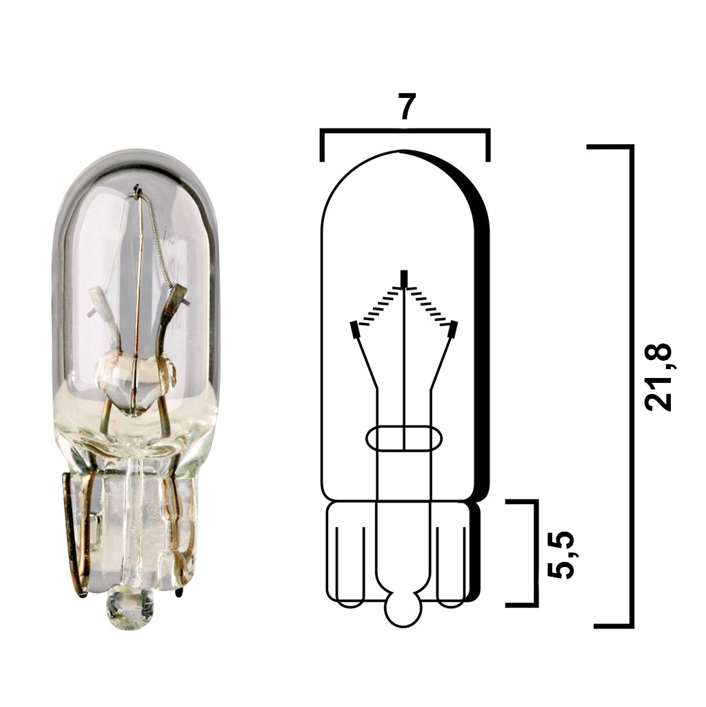 Flösser Lampen 12V 3W W2x4,6d T6,5 VPE10