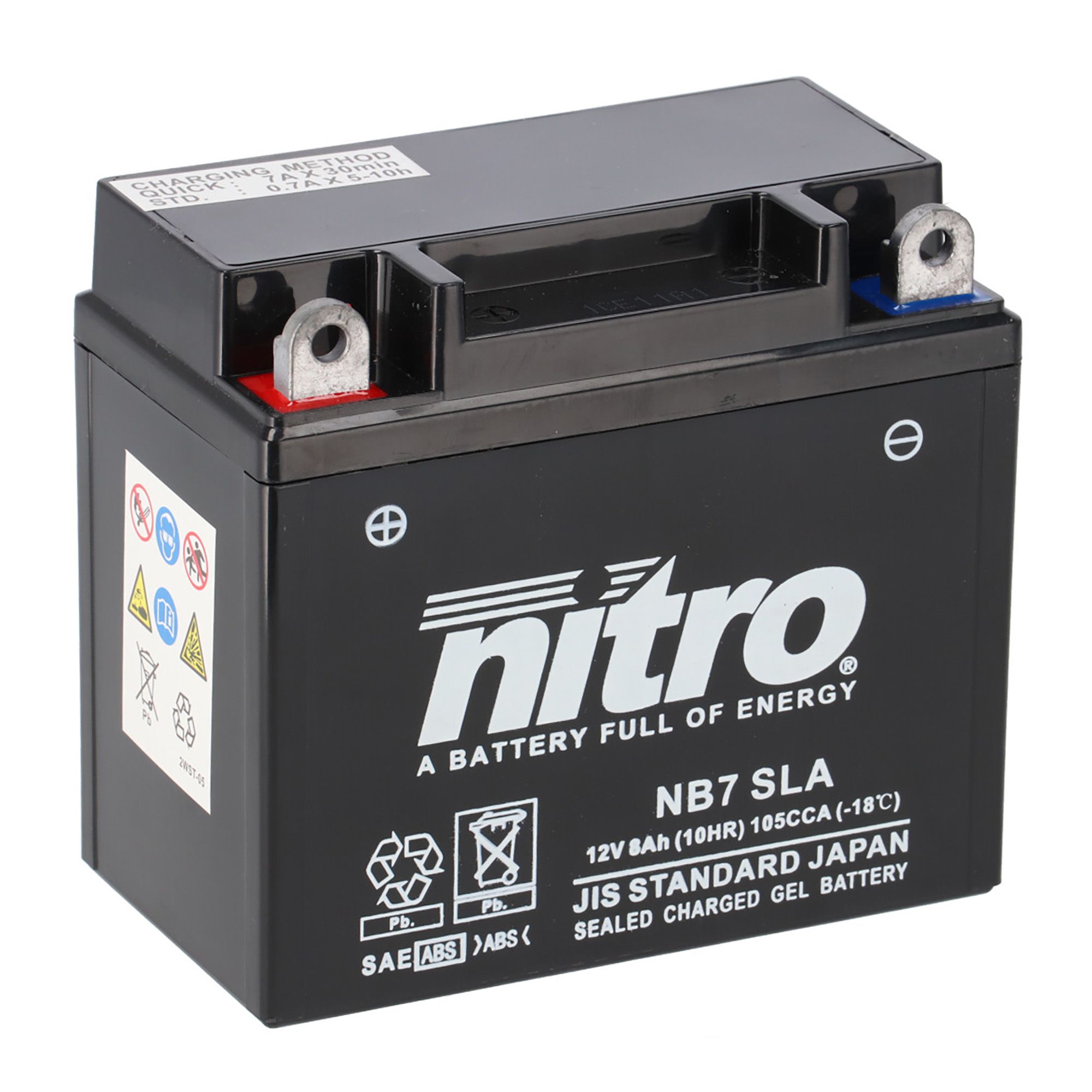 Nitro Batterie 12V 8AH YB7-A Gel