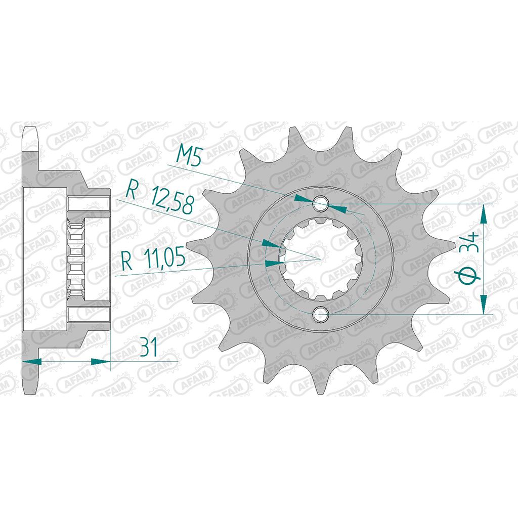 Esjot Ritzel 52603-14 #520 14 Zähne