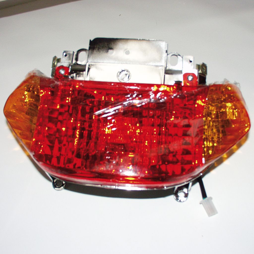 ScooterLibre Rücklicht China-Roller komplett mit orangen Blinkern und ECE Kennzeichen