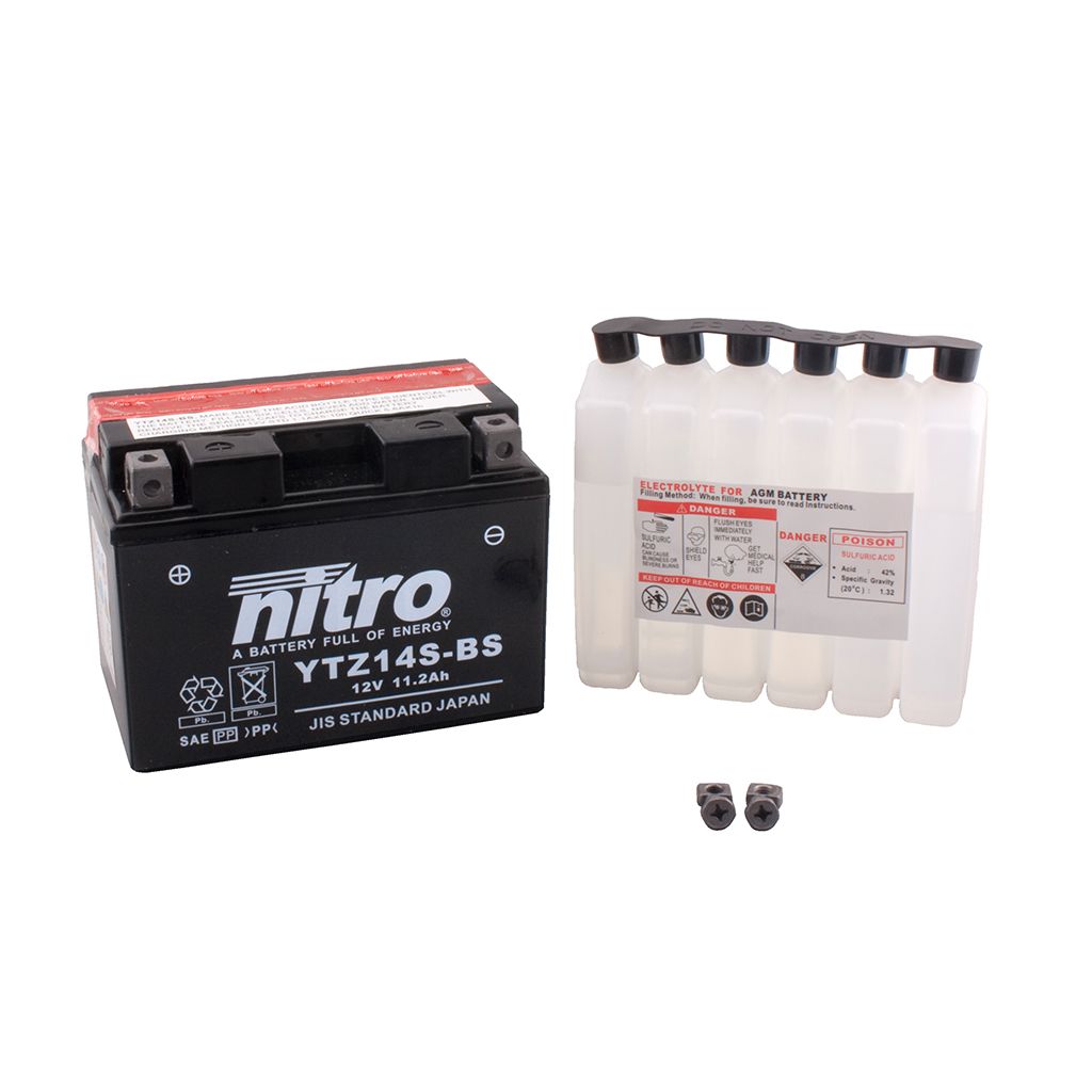 Nitro Batterie 12V 11,2AH YTZ14S-BS Wartungsfrei