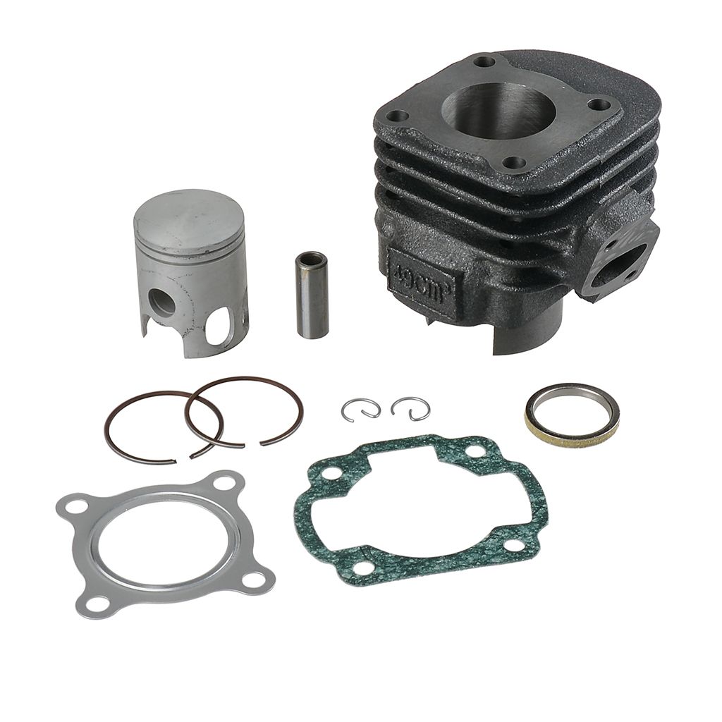 ScooterLibre Zylinderkit 50ccm 2-Takt AC schräg. Ausl. Krümmeranschl. 12er Kobo