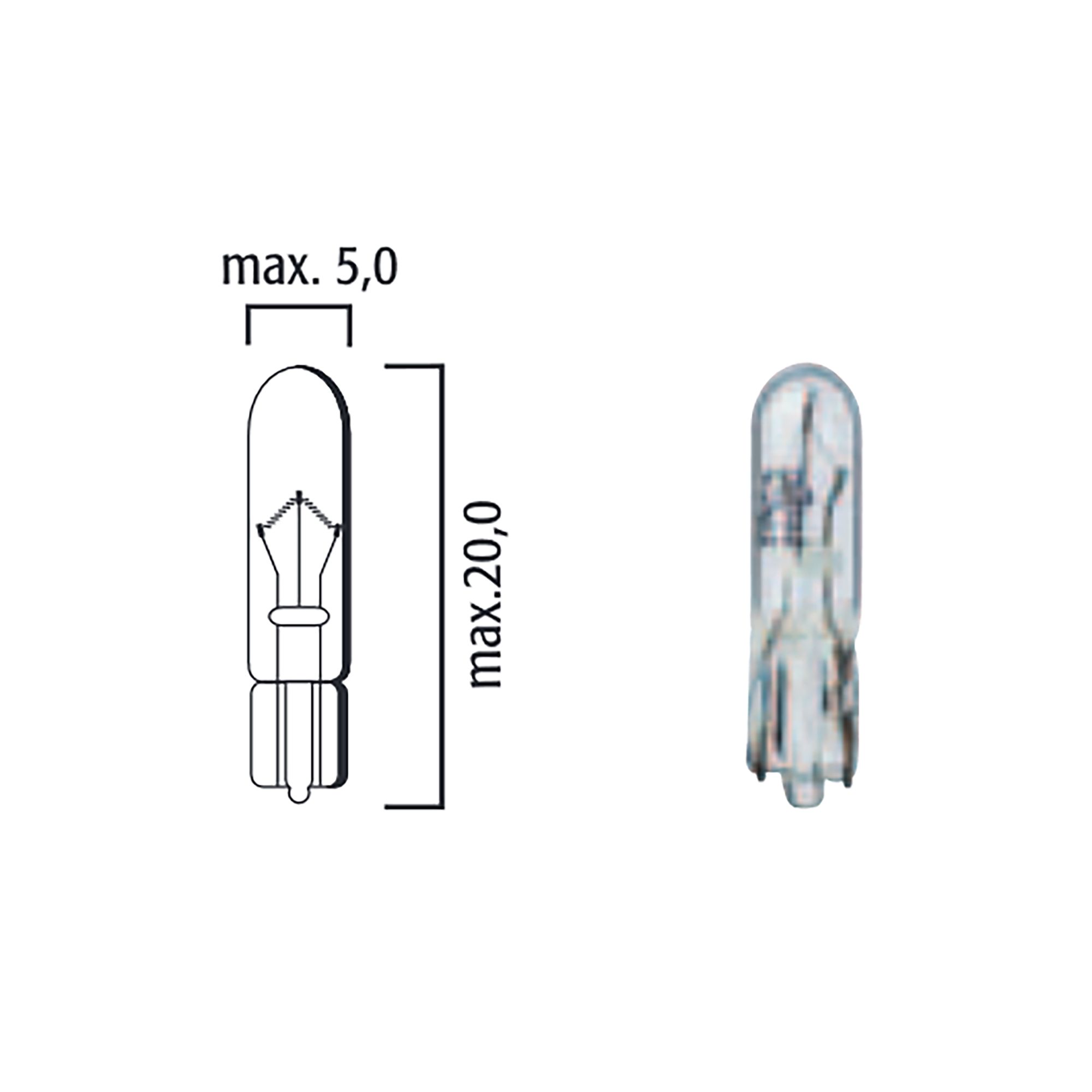 Flösser Lampen 6V 1.2W W2x4,6d Glassockel VPE10