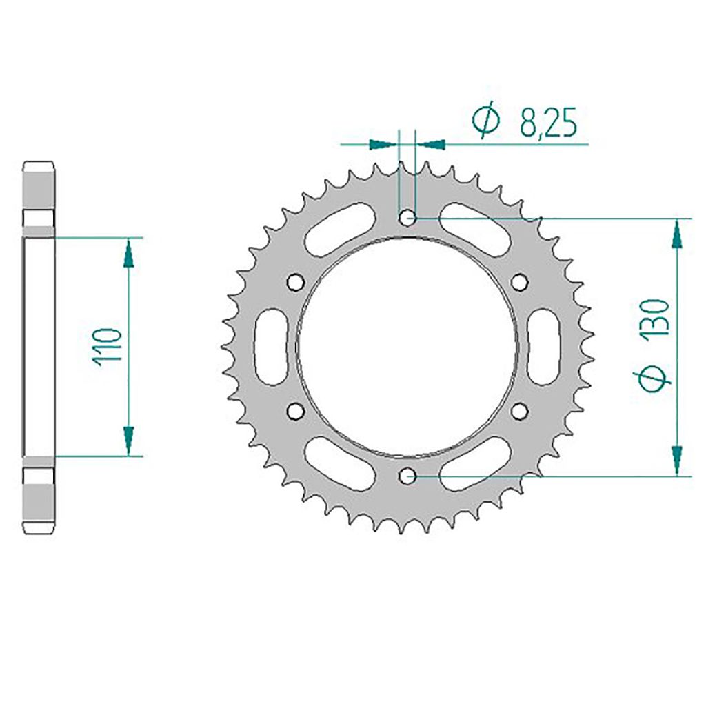 AFAM Kettenrad STAHL #428 44 Zähne