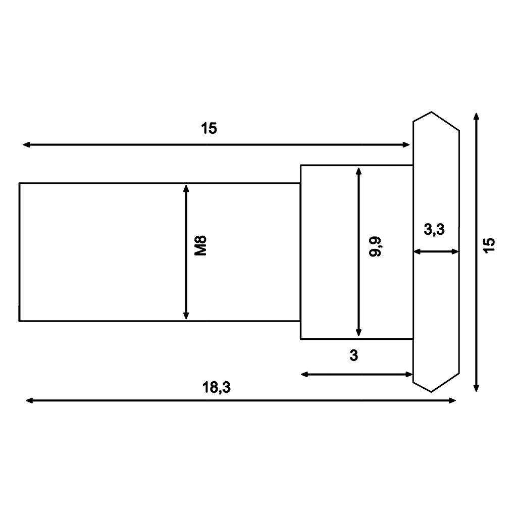 TRW Bremsscheibenschrauben M8x15 Inhalt 6 Stück