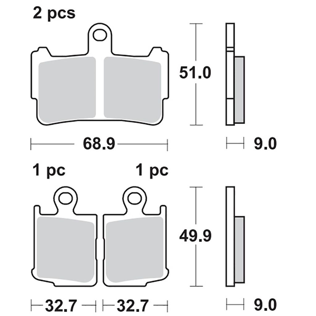 Moto-Master Bremsbelag RoadPRO Sinter vorn