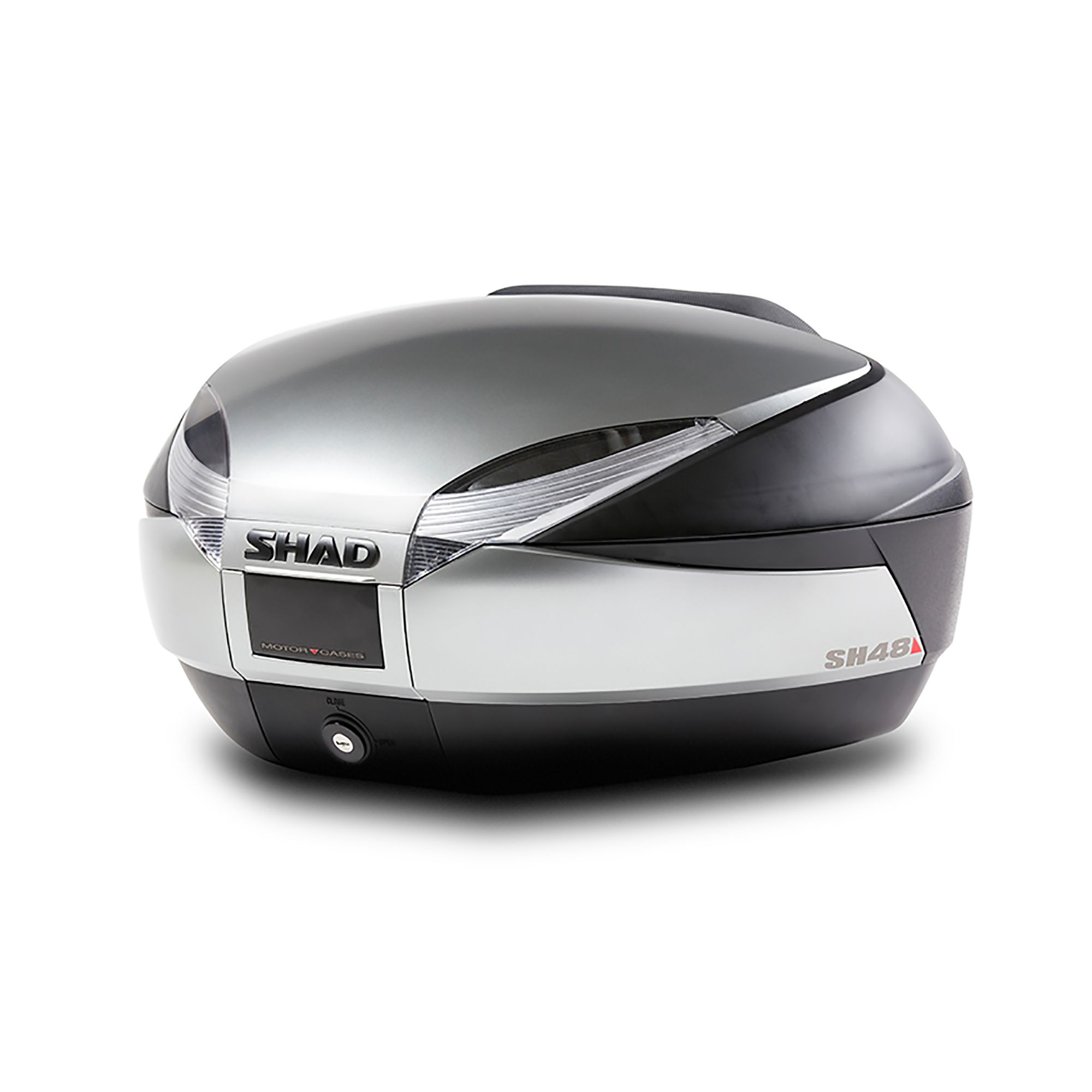 SHAD Topcase SH48 New Titanium ohne Cover mit weißem Reflektor inkl.Haltepl.
