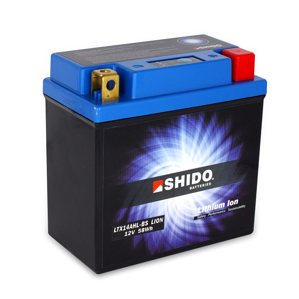 Shido Batterie 12V 4,8AH12AH YTX14AHL-BS Lithium-Ionen