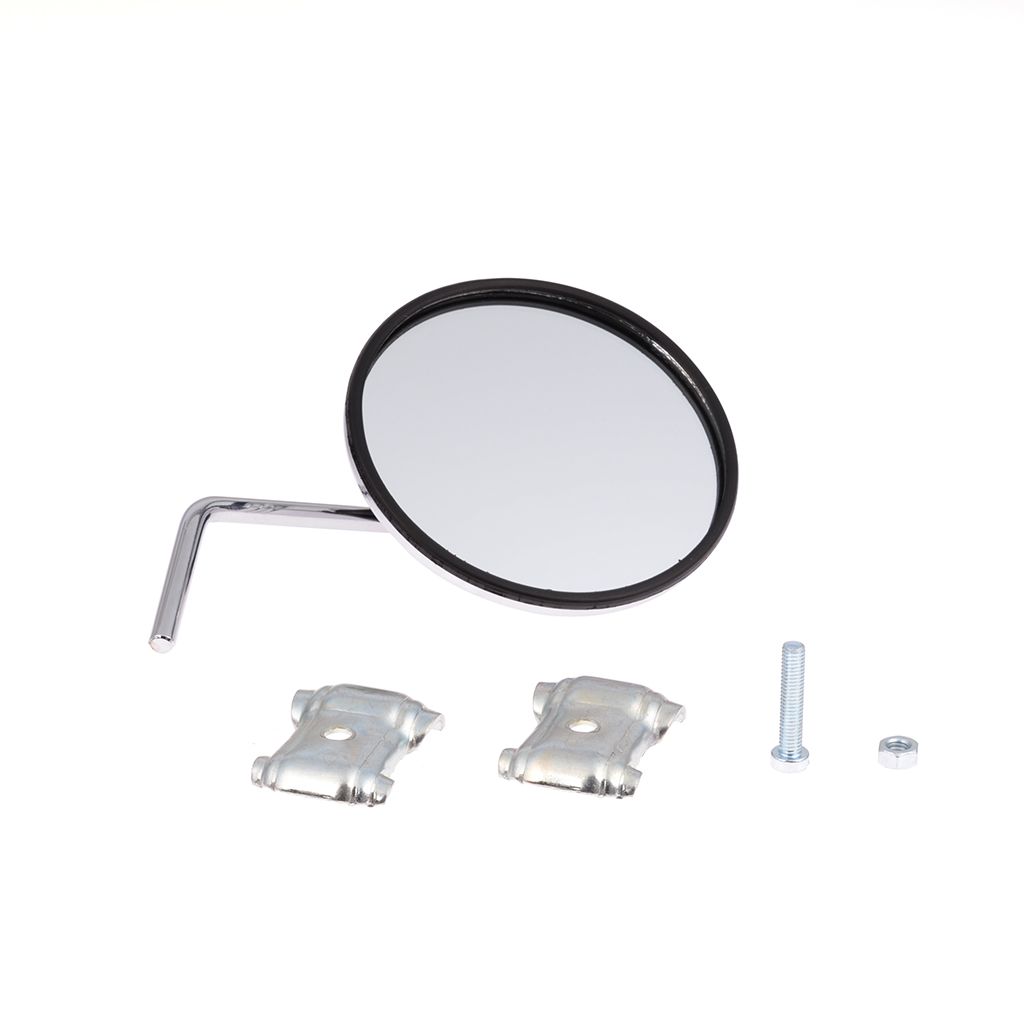 V Parts Spiegel rechts chrom Klemmspiegel 105 mm Durchmesser f. Beinschild