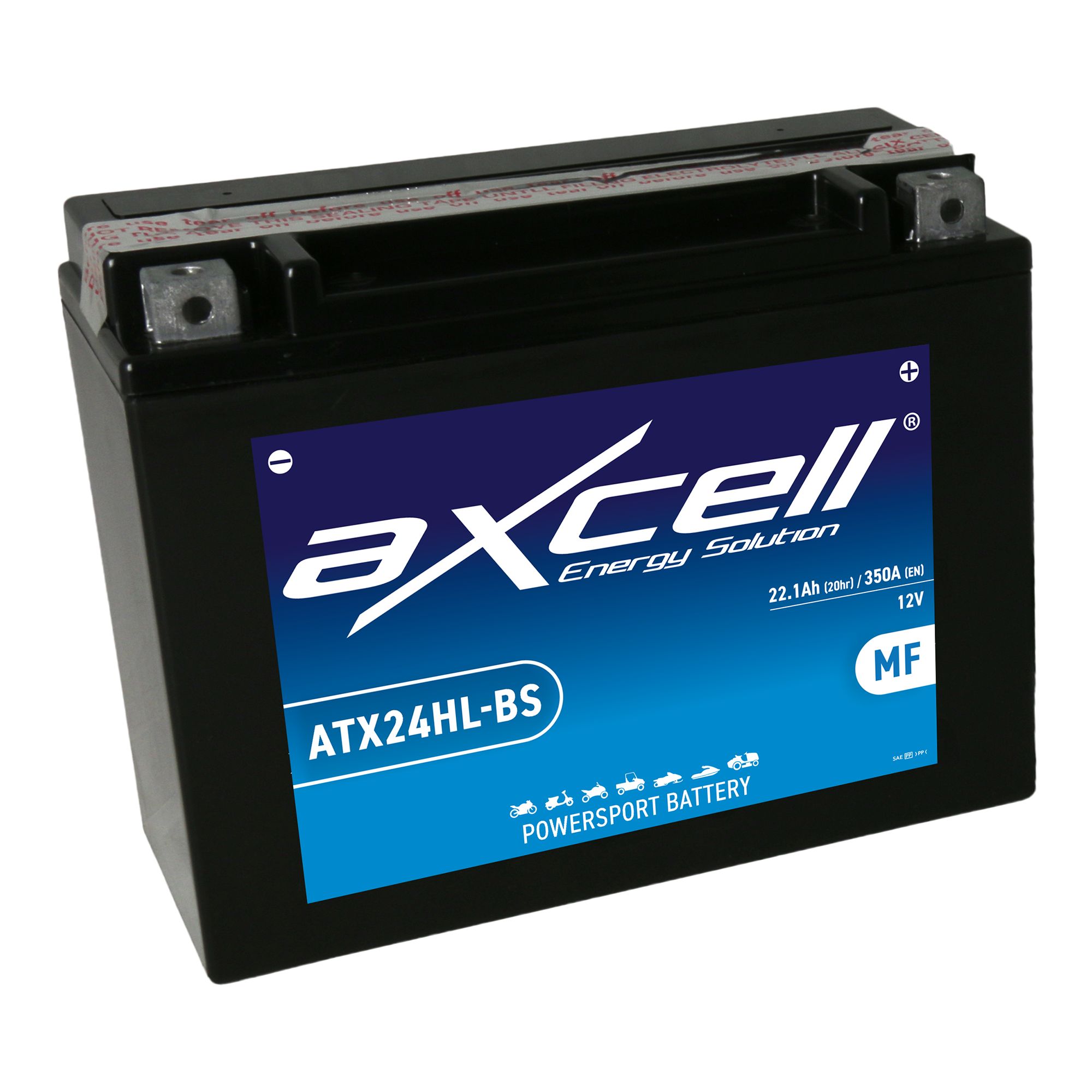 AXCELL Batterie 12V YTX24HL-BS Wartungsfrei