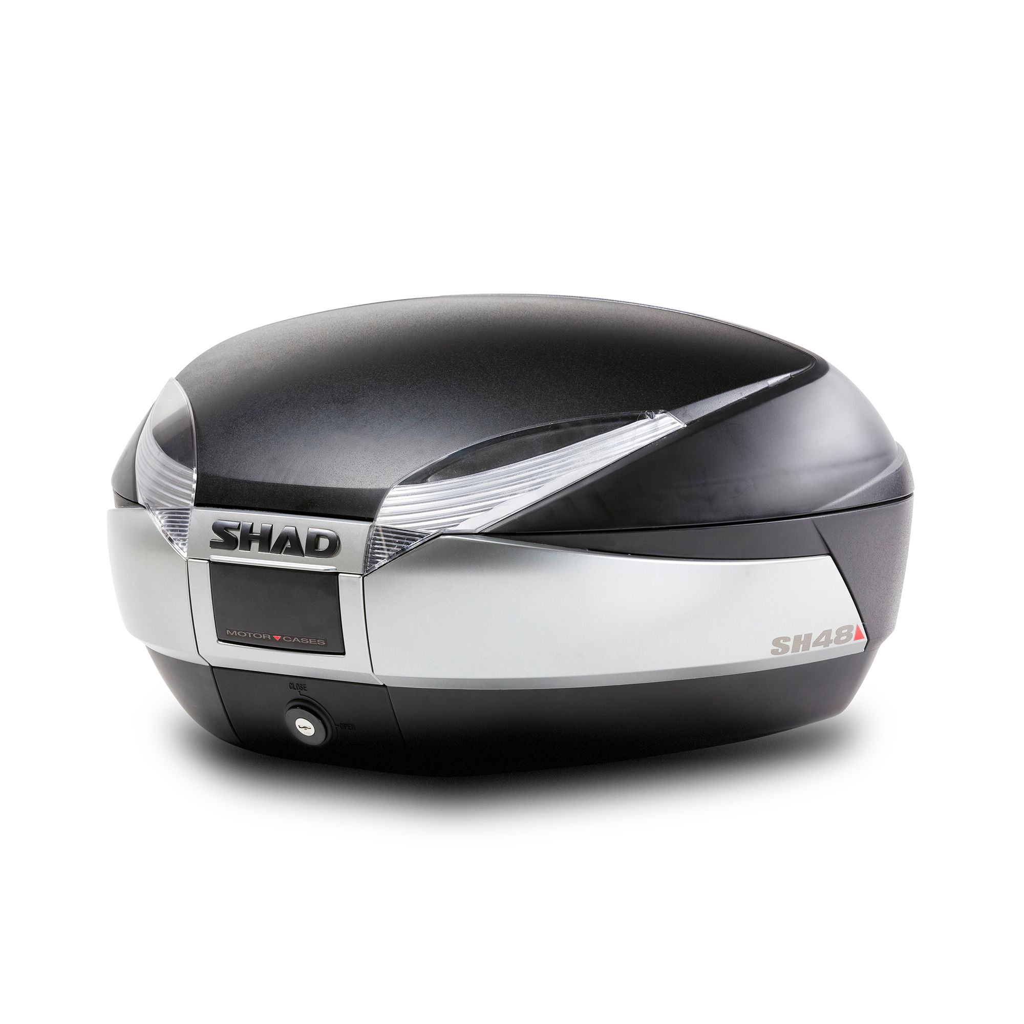 SHAD Topcase SH48 New Titanium ohne Cover mit weißem Reflektor inkl.Haltepl.