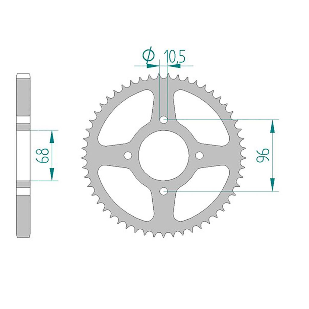 AFAM Kettenrad STAHL #428 53 Zähne