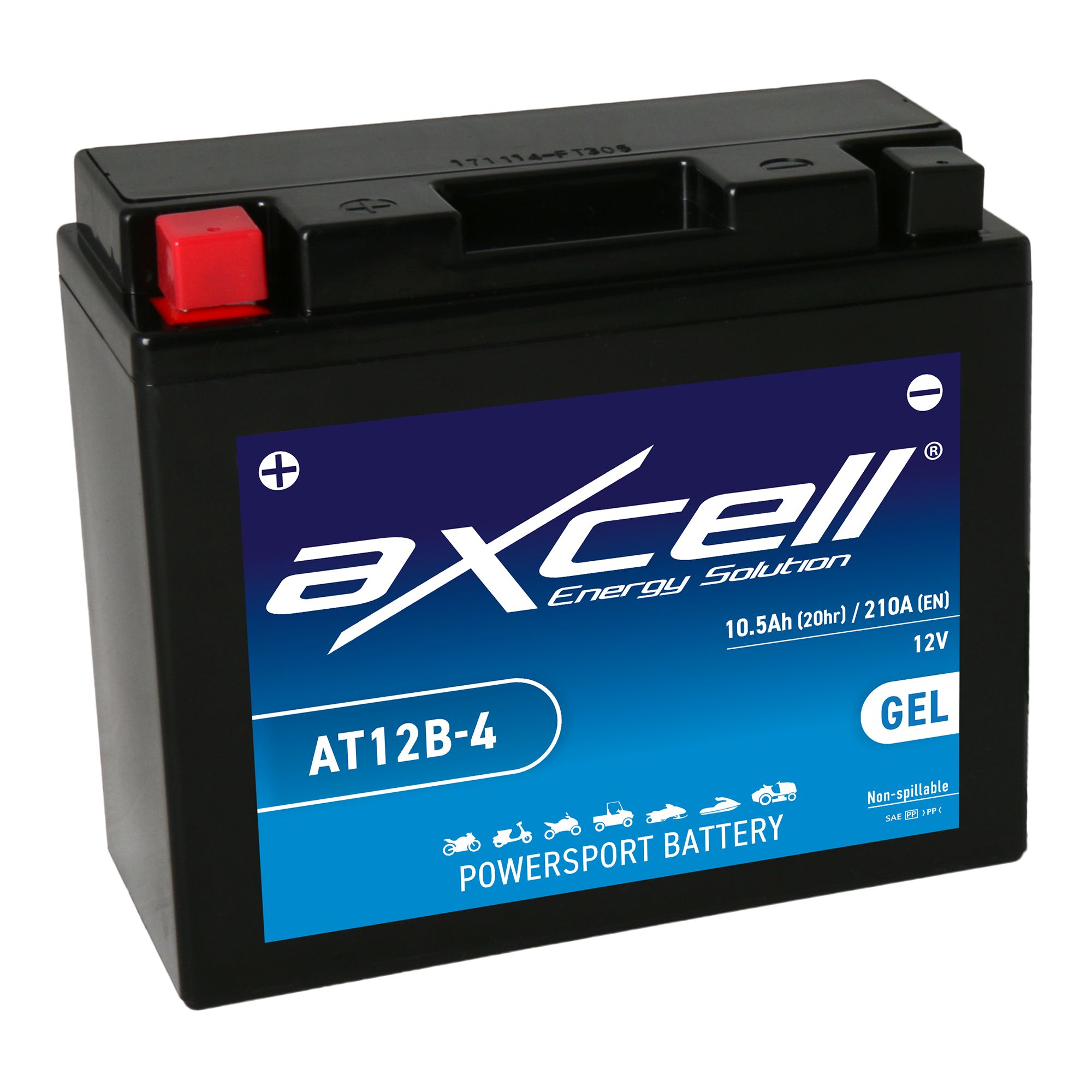 AXCELL Batterie 12V YB12B-4 GEL