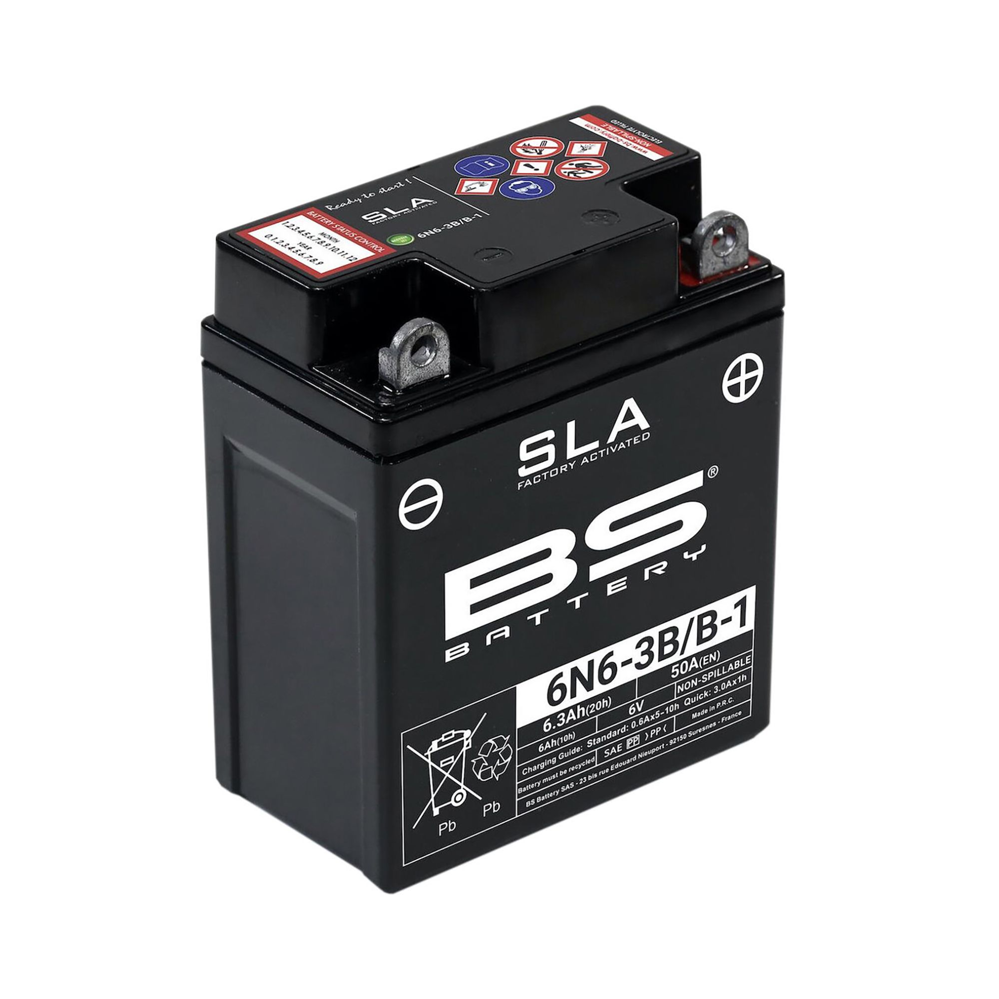 BS Batterie 6V 6AH 6N6-3B-1 GEL -Battery 00611