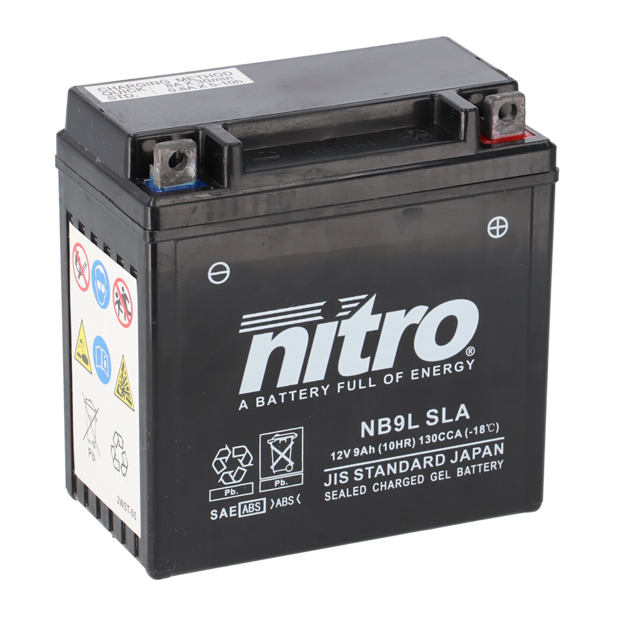 Nitro Batterie 12V 9AH YB9L-B Gel
