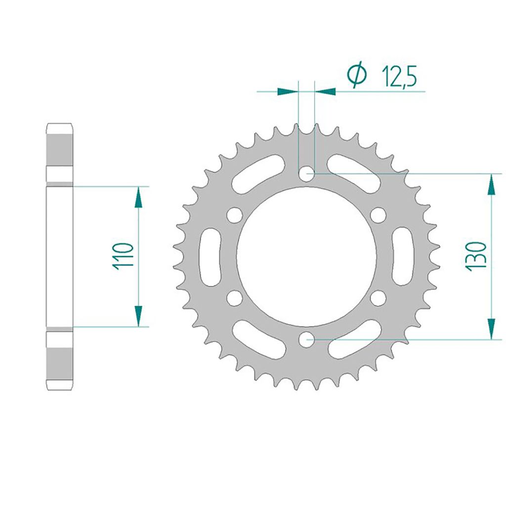 AFAM Kettenrad 92502-40 STAHL #530 40 Zähne