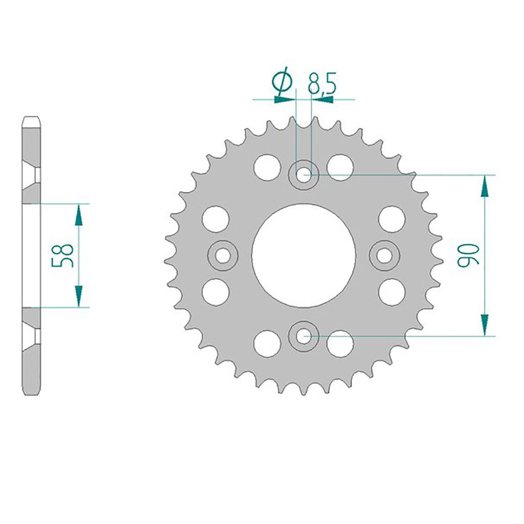 Esjot Kettenrad 11113N-40 ALU #420 40 Zähne