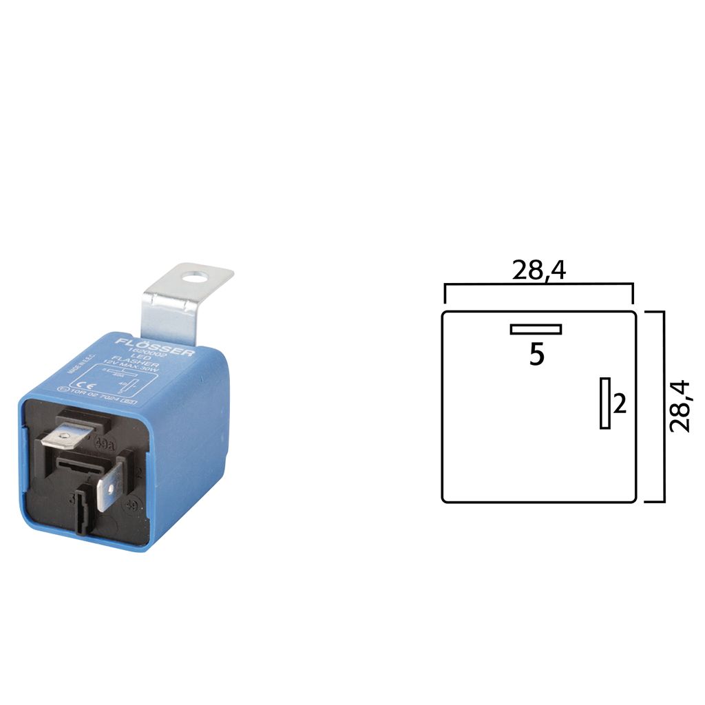 Floesser Blinkrelais 12V 30W f. LED Birnen 2-polig