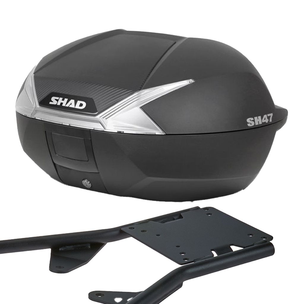 SHAD Topcase inklusive Gepäckträger Komplettset 47 Liter