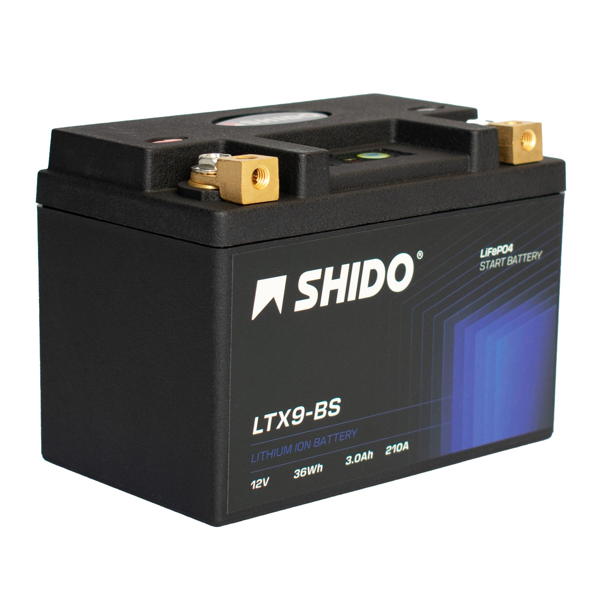 Shido Batterie 12V 3AH8AH YTX9-BS Lithium-Ionen 50812
