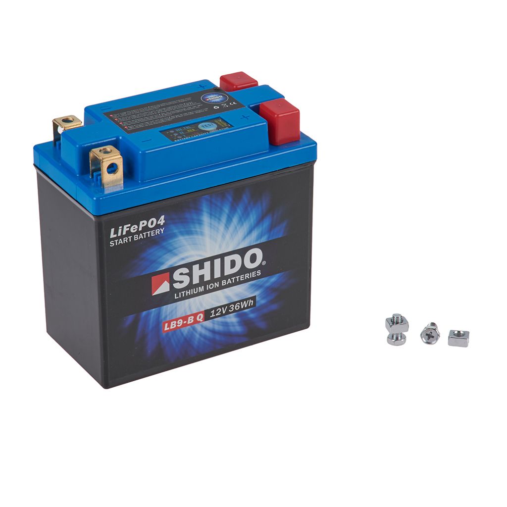 Shido Batterie 12V 3AH8AH YB9-B Lithium-Ionen
