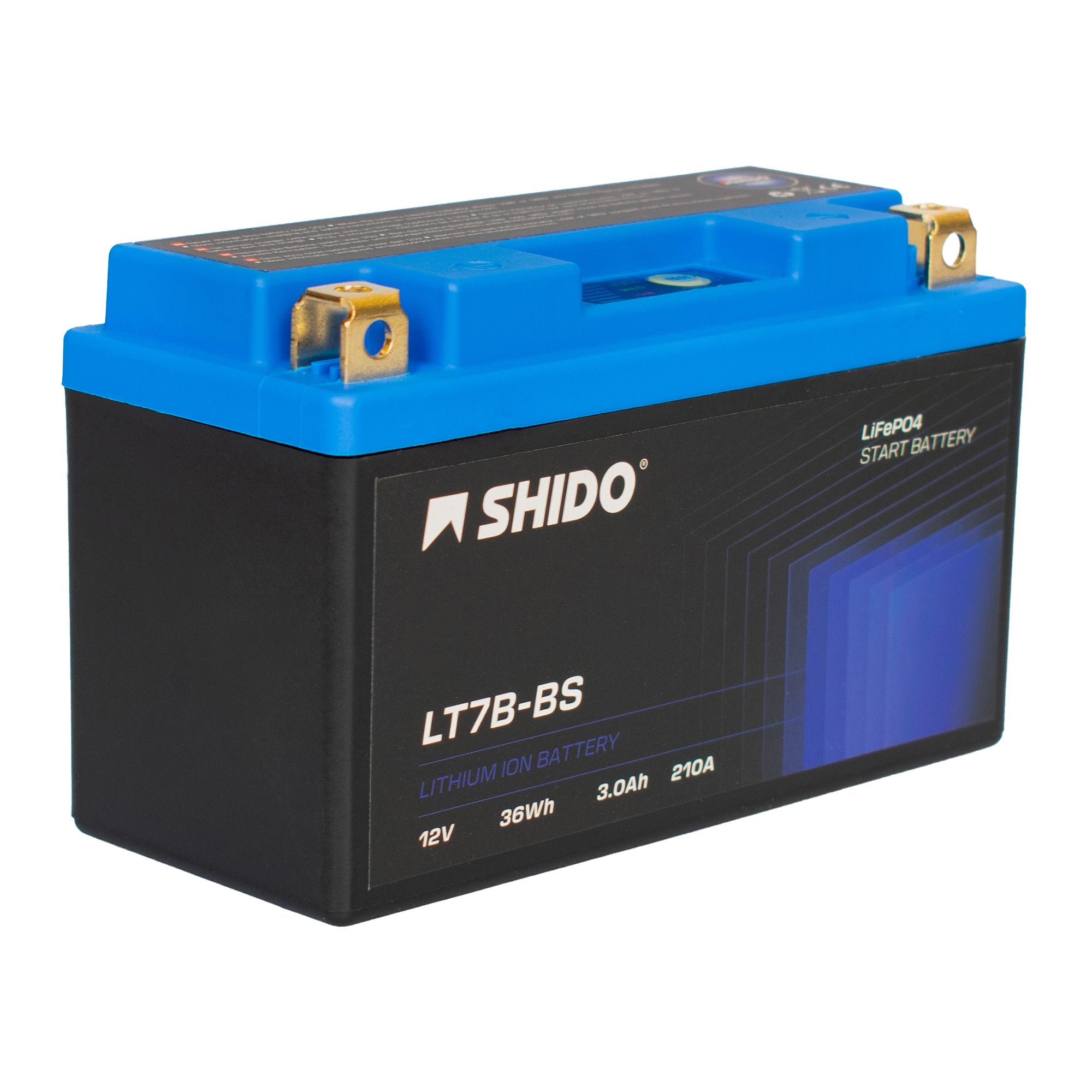 Shido Batterie 12V 3AH6AH YT7B-BS Lithium-Ionen 50791