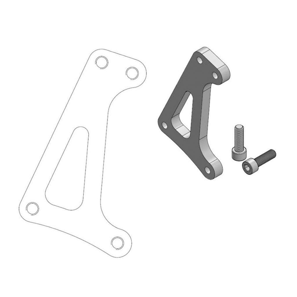 Moto-Master Bremssattel-Adapter Supermoto Racing Adapter 320 mm Ø